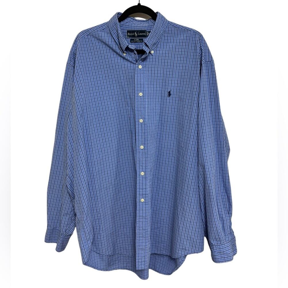 Ralph Lauren Men’s Blake Button Down in Blue Check - Size XL